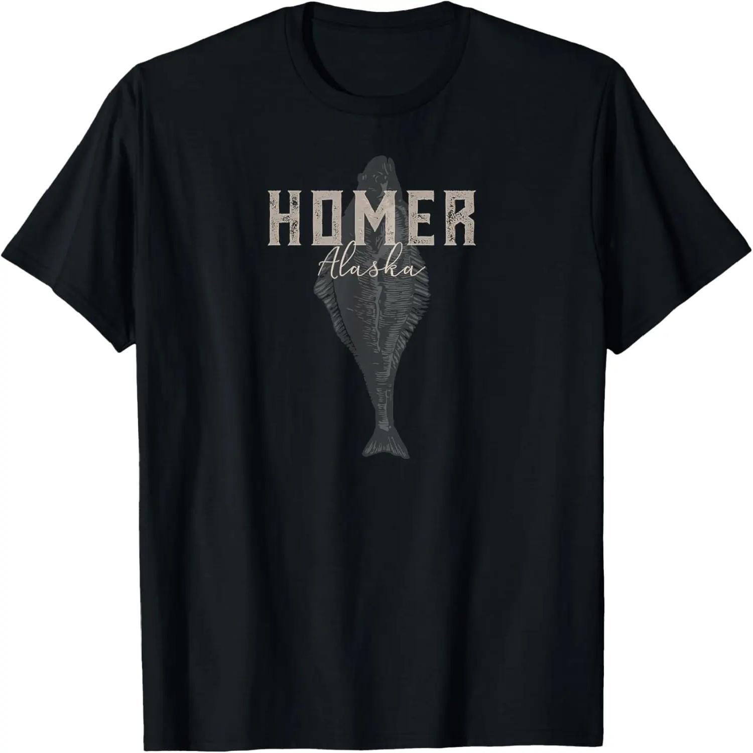 Homer, AK Souvenir T-shirt Hanging Halibut T-Shirt S