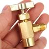 Brass R-1234yf Can Tap 1/2" ACME LH Female 1/4" SAE Male For R12 R22 Charging Hose AC Refrigerant Can Bottle Tap Opener Valve