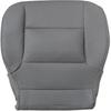 SecosAutoparts Driver or Passenger Side Bottom Leather Seat Cover Dark Ash Gray Compatible with Chevy Silverado 1500 2500HD 3500HD LT LS LTZ Z71