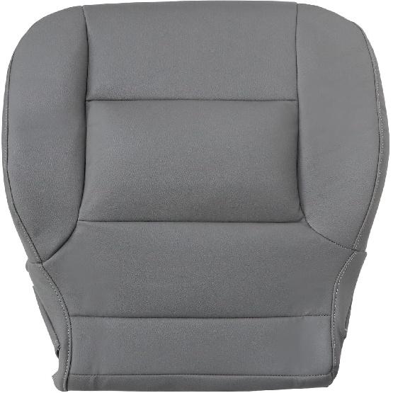 SecosAutoparts Driver or Passenger Side Bottom Leather Seat Cover Dark Ash Gray Compatible with Chevy Silverado 1500 2500HD 3500HD LT LS LTZ Z71