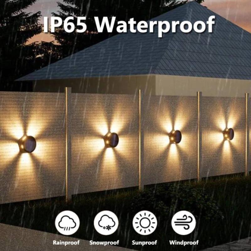 3-6Led Light Solar Light Outdoor Waterproof Garden Wall Lamp Decoration Fence Light Wall Light