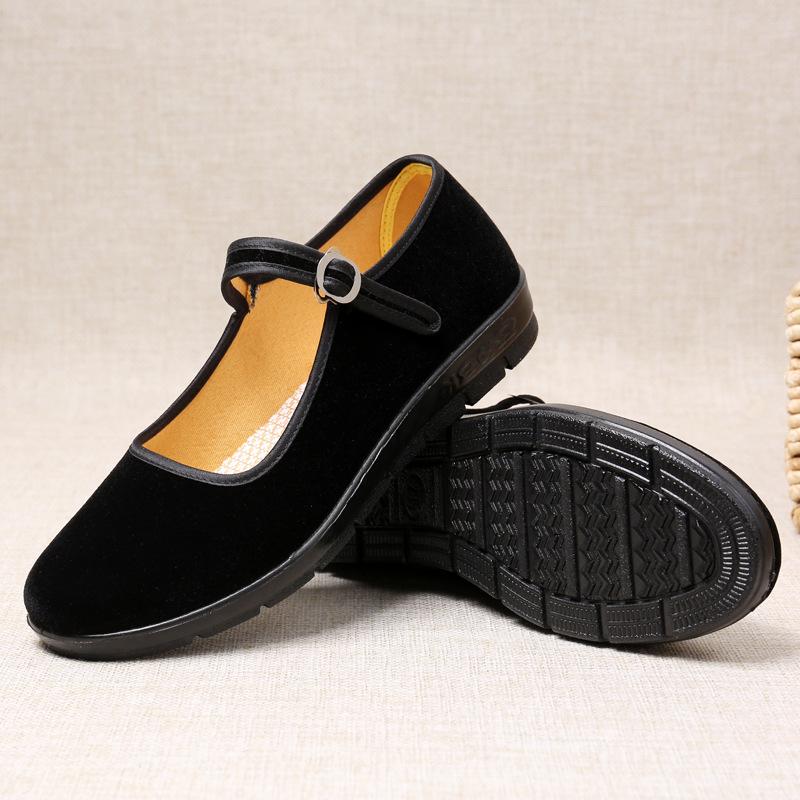 Boxed Old Beijing Cloth Shoes Ultra-light Polyurethane Hotel Work Etiquette Shoes Non-slip Black Cloth Shoes