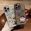 Crayon Shinchan Doodle Sketch Clear Phone Case for iPhone 15/14/13/12 - Cartoon Cover