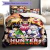 Anime HUNTER×HUNTER Pattern Bedding Set Quilt Cover Pillowcase Home Decor Gift (1 * Duvet Cover + 2 * Pillowcase, Without Core)