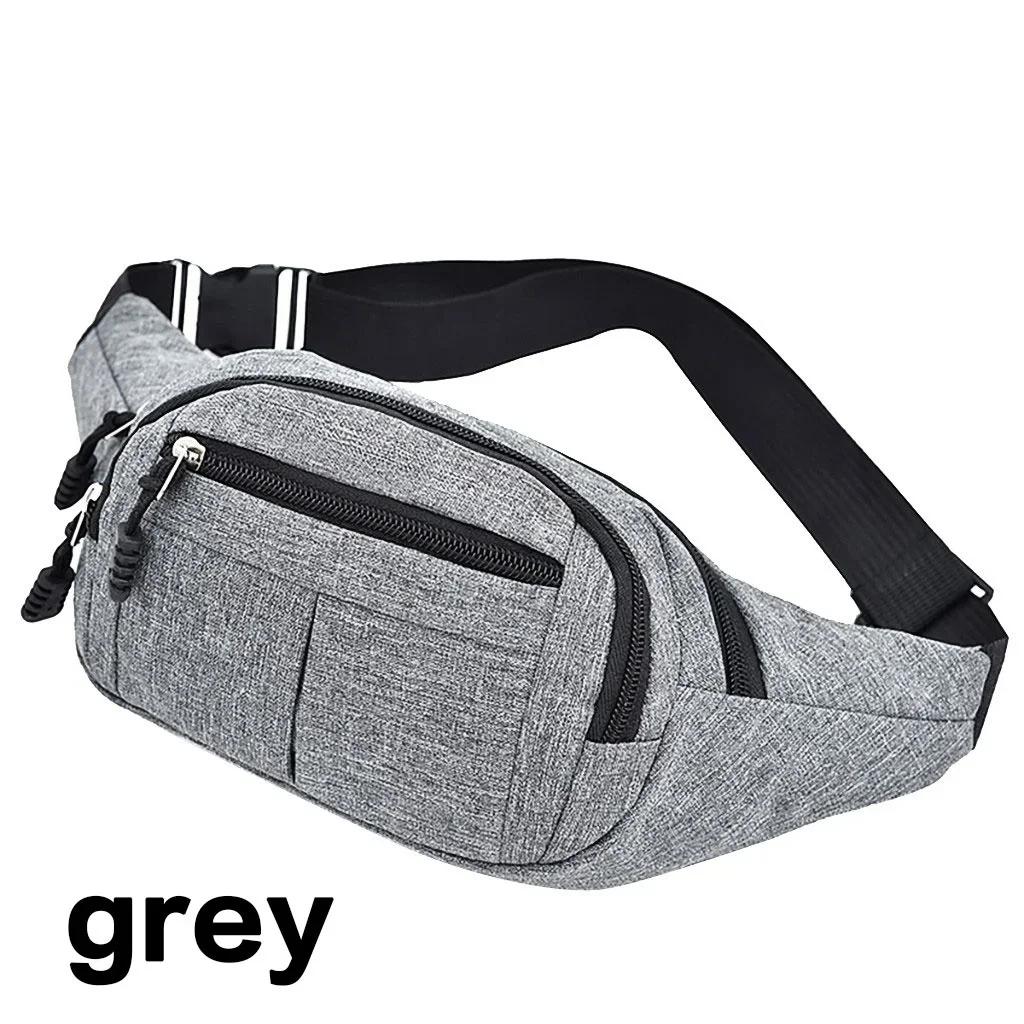 

Men s Breast Package - Waterproof Outdoor Sports Bag, Canvas Pouch Korean-style Waist Bag, Fanny Pouch Crossbody Male Bag сірий