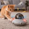 USB Charging Smart Cat Toy Automatic Sounding UFO Turntable Toy Two Control Modes Rotating Interactive Cat Toy