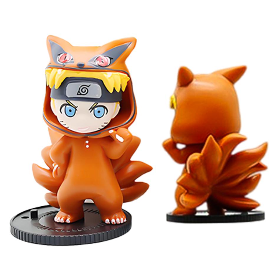 1-9 Peças Naruto Caixa Surpresa Figuras Modelo Ornamento Anime Uchiha Sasuke Sakura Cosplay Figura de Ação Modelo Brinquedos Decorações Presentes