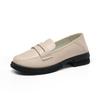 2025 Comfortable Women's Chunky Heel Loafers: Thick-Soled, Soft Leather Slip-On Work & Casual Shoes