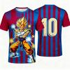 2026 New Dragon Ball Z Goku Anime Football Jersey Summer Plus Size Breathable Jersey Cosplay Short Sleeve T-shirt