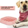 Food Grade Plastic Square Shape Pet Slow Food Anti Choking Feeding Bowl Supplies with Bottom