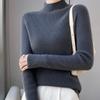Cardigan Damen Innenstrickware, Slim und Dünn, Rollkragenpullover, Einfarbige Basisschicht