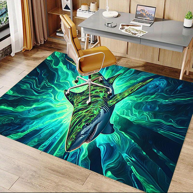 1PC Shark, Ocean Extra Large Non Slip Floor carpet, Office, family, bedroom, Studio Large Area Rug Indoor Rugs, Vibrant Colors