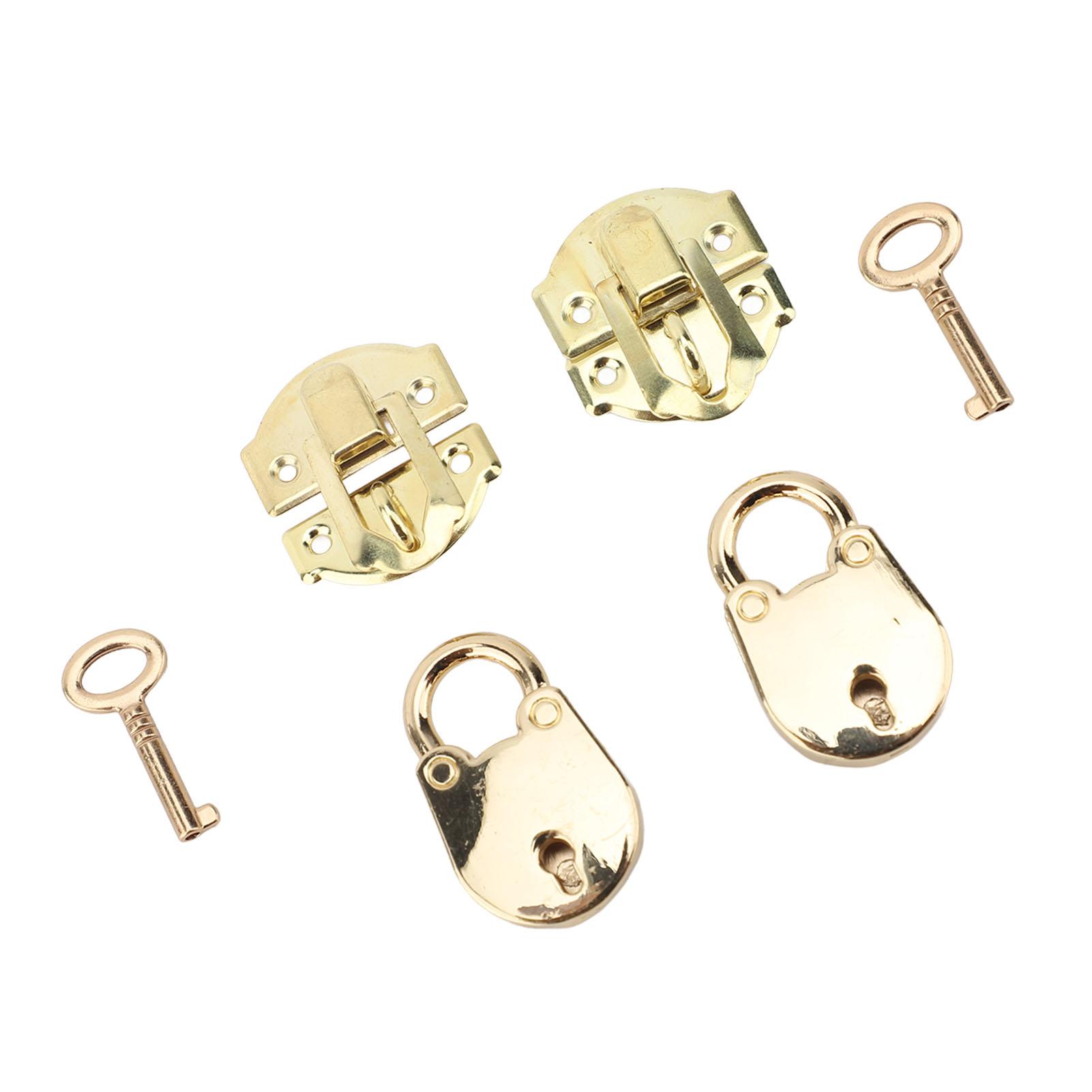 

Zinc Alloy Hasp with Screws Vintage Bear Padlock Decorative Lock Set for Wood Case Jewelry Box Crafts