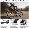 Bicicletă Electrică TTGO E-SUVO Motor 250W Baterie 48V15Ah Autonomie Maximă 120km Anvelope 27.5“ × 2.4” Cadru Suspensie Completă Frâne cu Disc Hidraulice Shimano 7 viteze