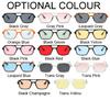 Retro Double Bridges Sunglasses Women Fashion Pink Gradient Eyewear Trending Hollow Leopard Blue Square Sun Glasses Men Shades