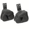 1 Pair Motorcycle Universal Black Faux Leather Saddlebags Side Luggage Saddle Bags for Honda for SUZUKI Yamaha Cafe Racer Bobber