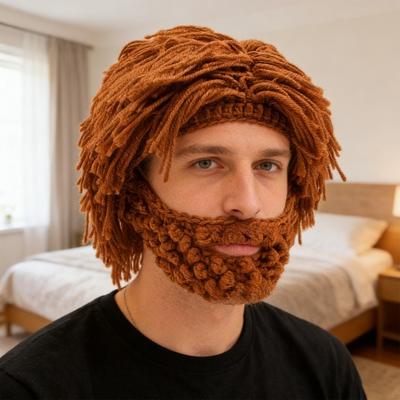 Căciulă de Lână cu Barbă Detașabilă Caldă Confortabilă Stil Punk Pălărie Accesoriu pentru Petreceri de Halloween Crăciun Cosplay