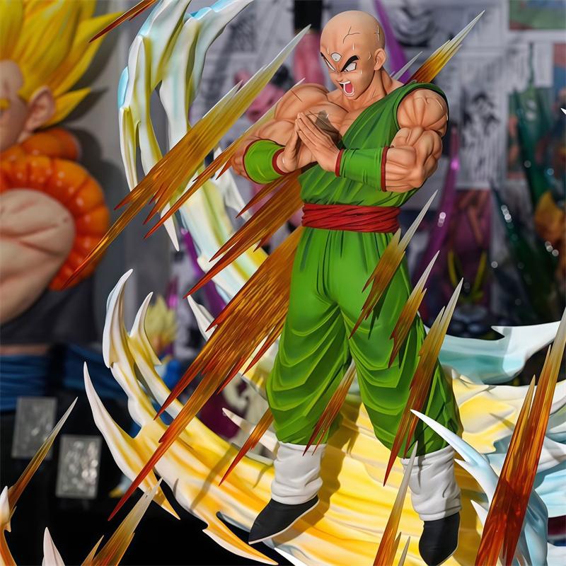 32cm/12.6inch Anime Dragon Ball Z Tien Shinhan Figure Tien Shinhan Kikoho Action Figures Gk Statue Collection Model Toys Gifts