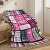 Spanish Grandma Themed Letter Pattern Blanket Bedroom Blanket for Livingroom Couch Lunch Break Soft Throw for Friend's Festival Gift