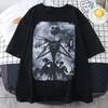Vintage TShirts Nightmare Before Christmas Print Shortsleeve Gothic Women Unisex Tshirt Top Y2K Shirt Streetwear Harajuku