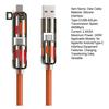 Fast Charging Data Cable 240W Thickened Silicone Charging Cable Multi-Protocol Data Transfer Cable for IPhone Tablets