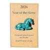 2026 Elegant Horse Decor A Symbol of Wisdom & Success Chinese New Year Zodiac Horse Figurine with Card for Home Office Desk