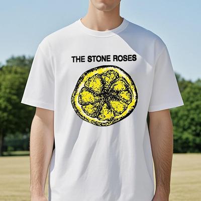 The Stone Roses Printing TShirt  British Rock Hardcore Stone Rose Short Sleeve TShirt Male and Female Couples Tee T Shirts