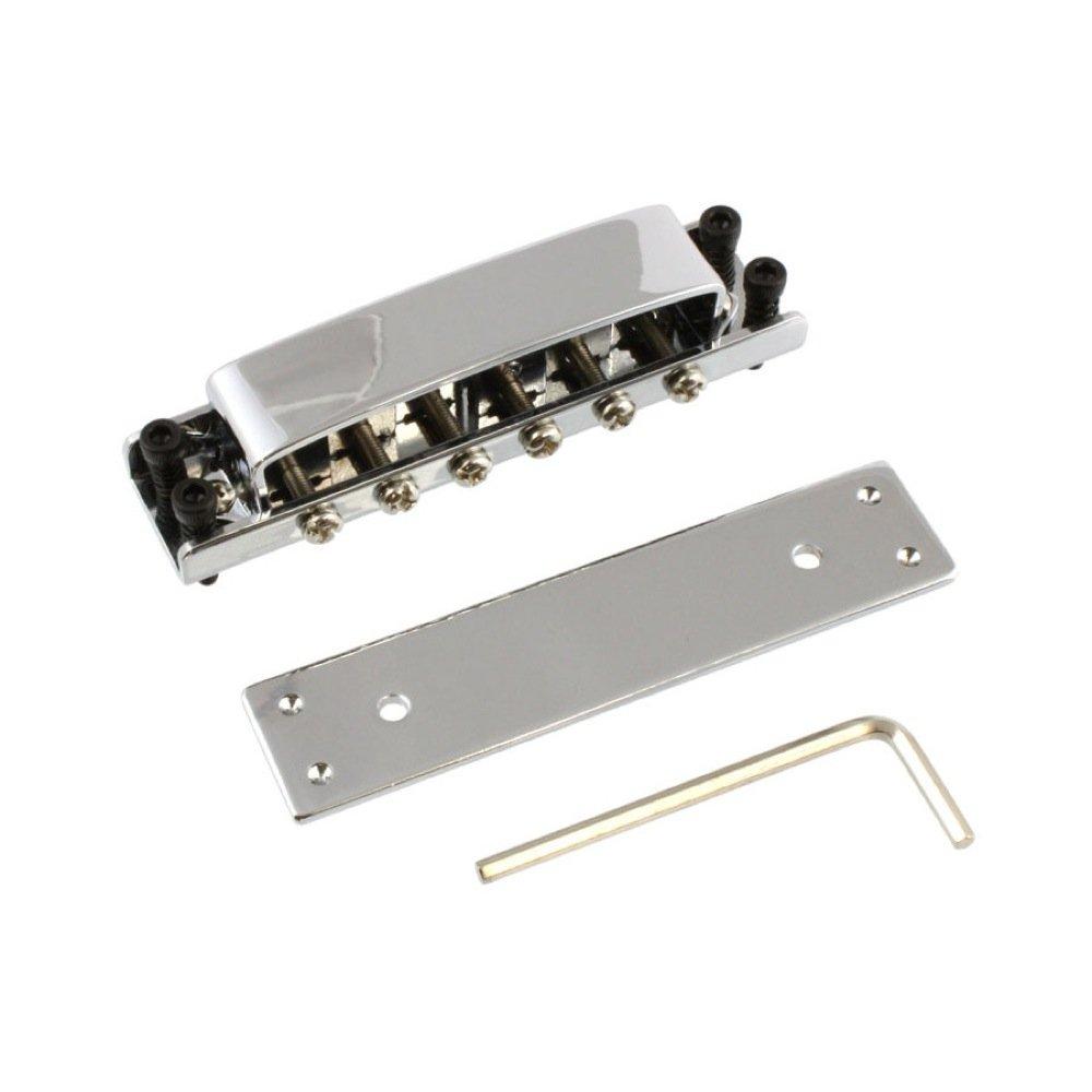 

ALLPARTS Rickenbacker Style Guitar Bridge, Grooved, Chrome, GB-0515-010