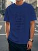 Unisex Youth Cotton Short Sleeve T Shirt Simple Korean Phrase Bubble Border Minimal Text Print Casual Urban Daily Street Outfit Tee