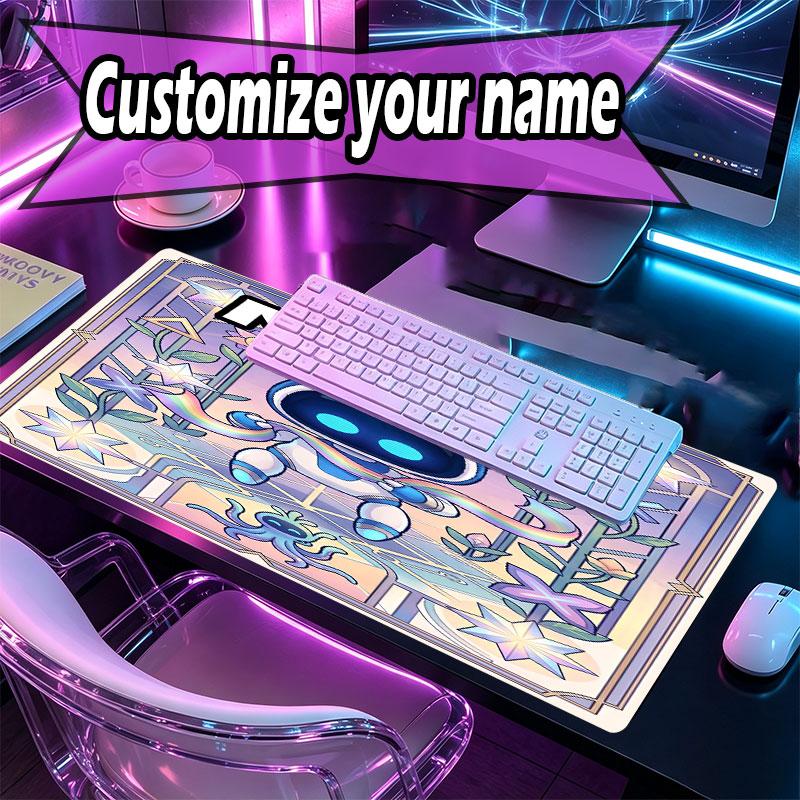 Mousepad Personalizat cu Nume și Model Cosmic Bot Crew, Covoraș pentru Birou Laptop PC, Covoraș Decorativ pentru Birou Acasă, Pad Tastatură Cadou