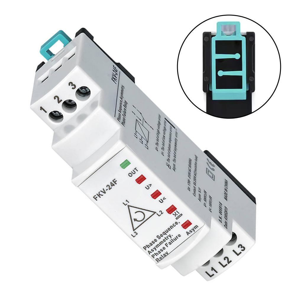 For DSP FKV24F 3 380V Phase Relay Overvoltage Undervoltage Phase Balance Protection for Electrical Installations