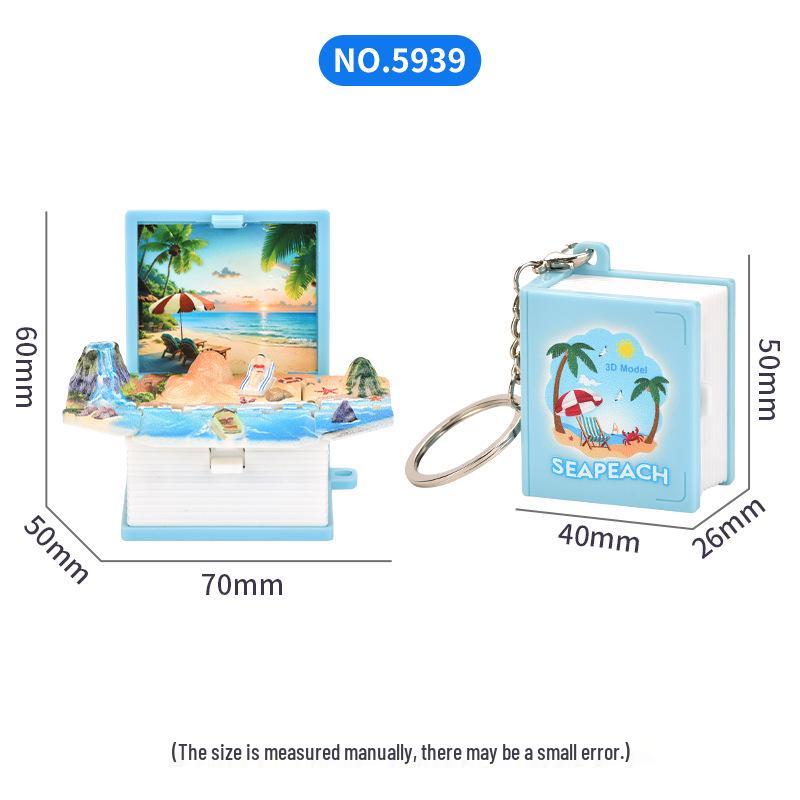 3D Dinosaur & Space Astronaut Pop-Up Keychain Book: Educational, Creative Decompression Toy