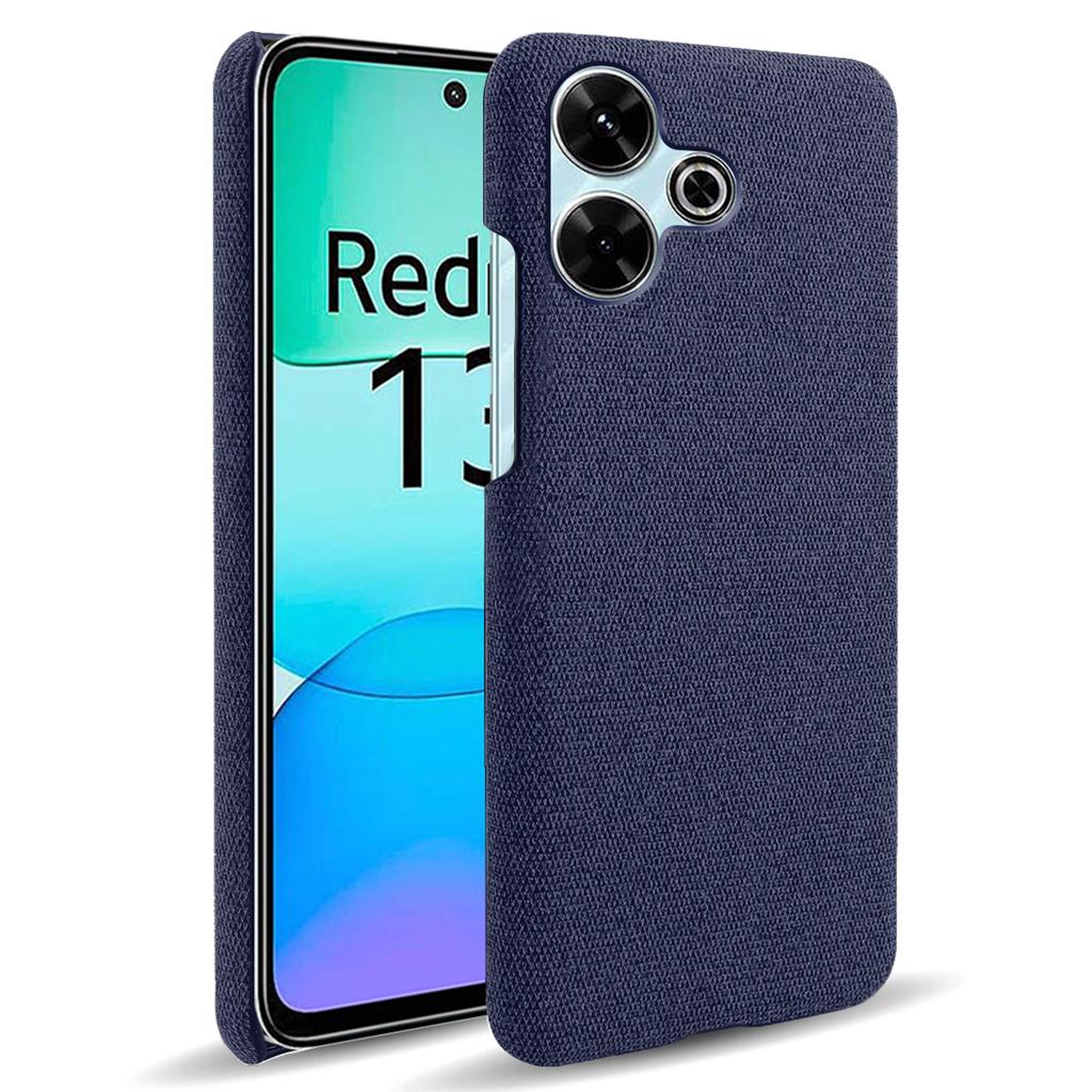 For Xiaomi Redmi 13 4G Case Cloth Texture Anti-Scratch Protective PC Phone Cover
