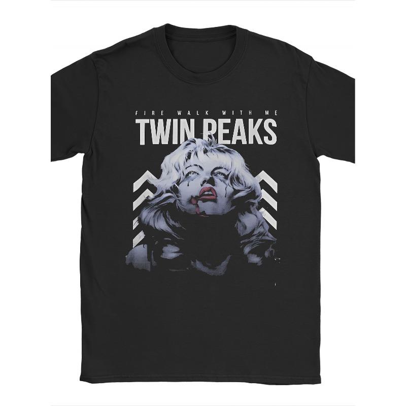 The Fire Walks Unisex Tshirt From The Classic TV Series Double Sided Peak Summer New Casual Fashion Tshirt S