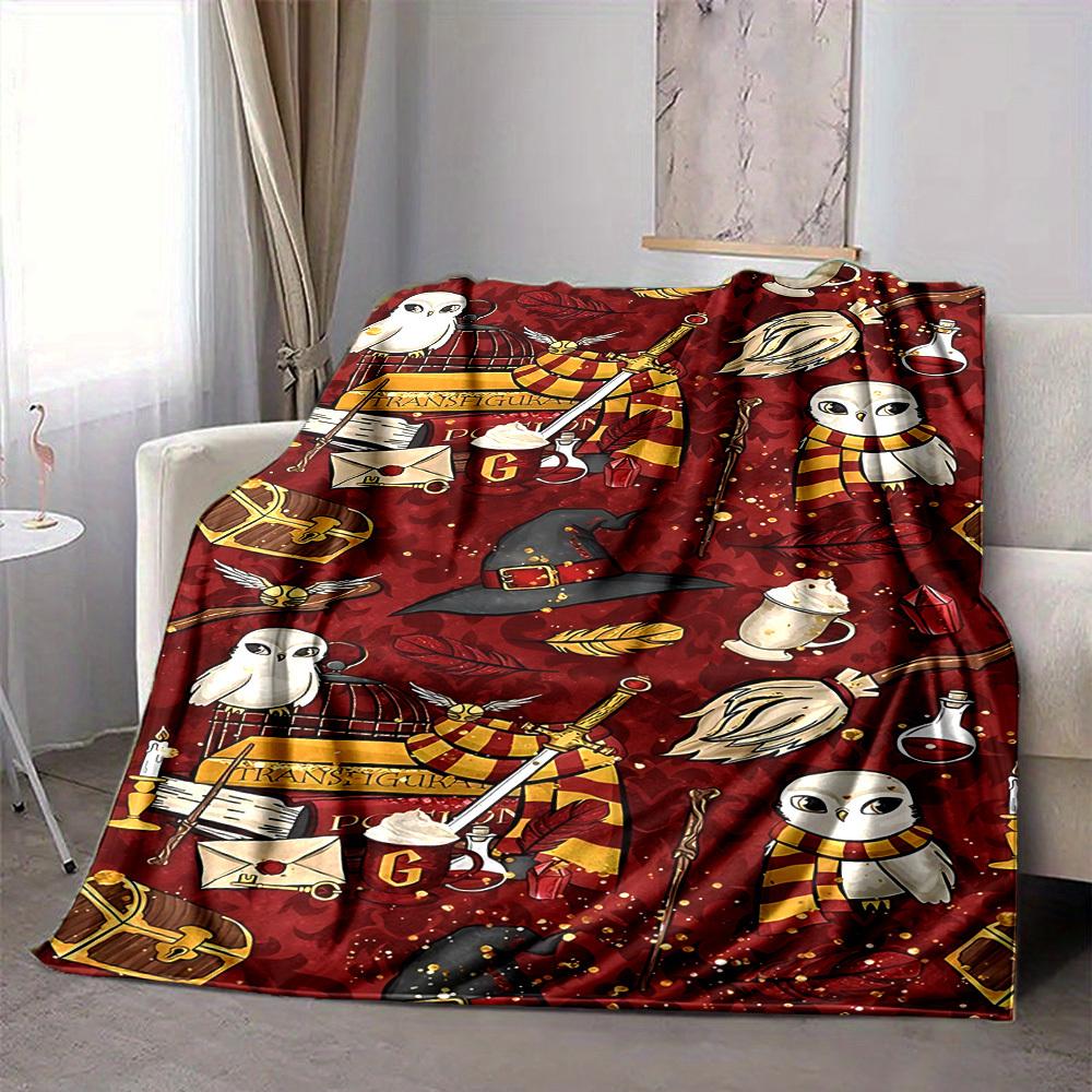 

1 шт. Фланелевое одеяло Гарри Поттер Легкое Мягкое Теплое Всесезонное Одеяло для Дивана, Кровати, Путешествий, Кемпинга L1024063 80x120cm