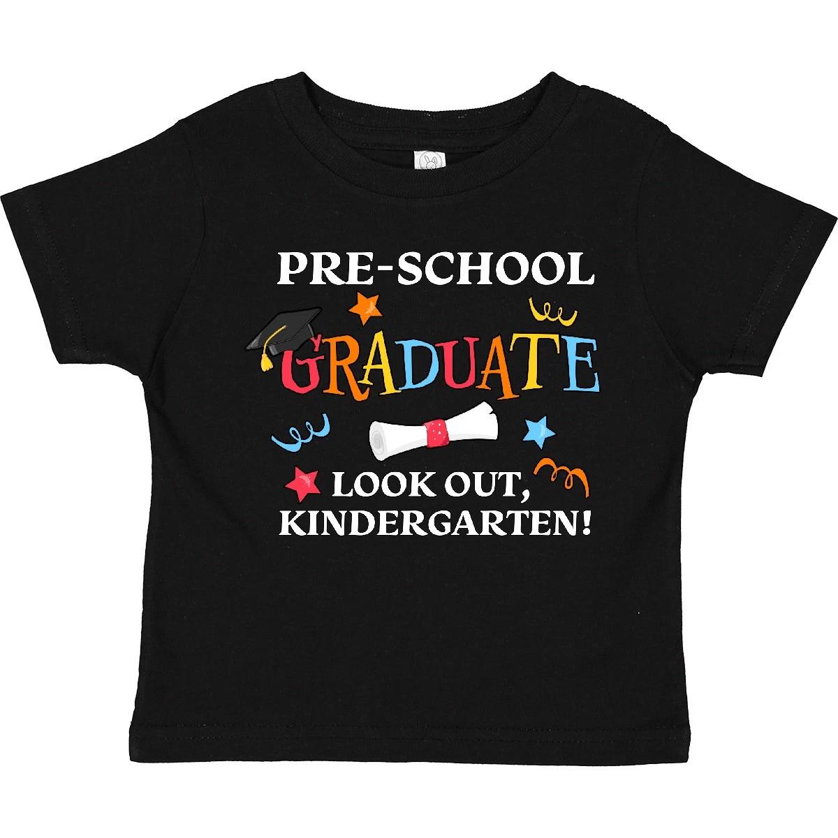 

Inktastic Pre-School Graduate Look Out, Kindergarten! Toddler kids boys T-Shirt Graduation 140