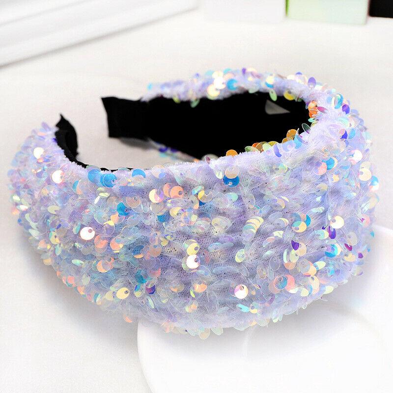 Hair Wide Costume Padded Headband Hoop Sequin Hairband Women's Band Accessories Hair Wide Costume Padded Headband Hoop Sequin Hairband Women's Band Accessories