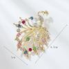 Fashion Rhinestone Peacock Brooches For Women Clothing Coat Jewelry Accessries Gifts