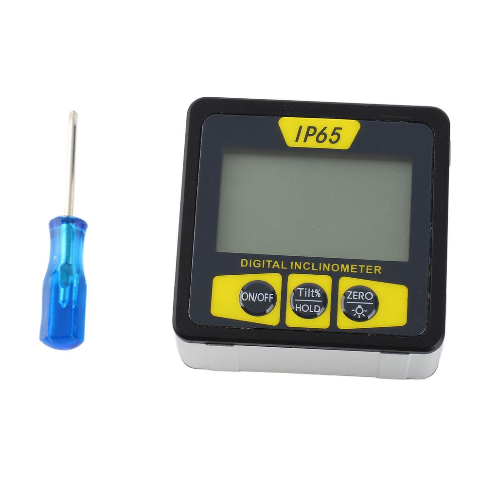 Magnetic Digital Level and Angle Finder Versatile Mini Inclinometer LCD Display with Backlight Bevel Gauge IP65 Water