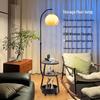 Oeny Vintage Style Floor Lamp with Wireless Charging & Storage