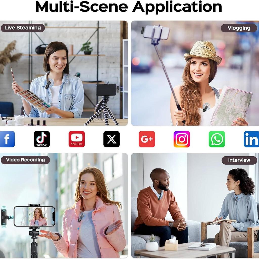 Wireless Lavalier Microphone K11: Portable Noise-Reducing Mic for Mobile & Live Streaming