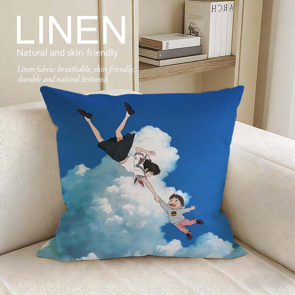 

Animation Mirai Cushion Cover Pillowcase Set Pcs x x Breathable Washable Sofa Cushion Cover 30X30cm