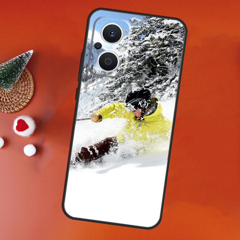Ski Neige Snowboard Case For OPPO Find X9 X8 X5 X6 Pro OPPO Reno 14 12 10 13 Pro 14F 13F 12F 11F 7 8 Lite Cover