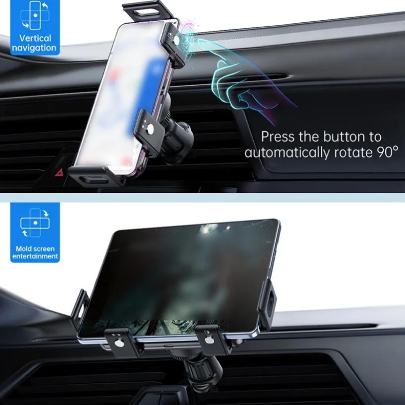 Fast Dual Coil Car Wireless Charger Station Magnet Foldable Cellphone Mount For Samsung Fold 5 4 3 W24 23  S24 S23 S22 Ultra