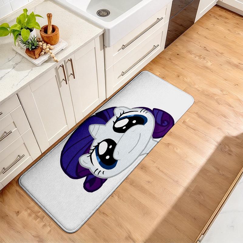 Rarity Print Flannel Kitchen Mat Christmas Soft Area Rug Non Slip Floor Carpet Home Decoration