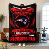 New England Patriots Soft and Comfortable Flannel Suitable for Sofas Living Rooms Outdoor Camping Travel and Also Makes a Great Anniversary Gif