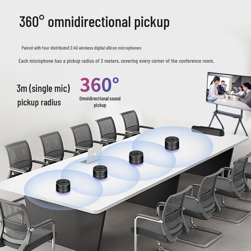 Huachang Vision 5.8G Wireless Video Conference Microphone System (CN Version)