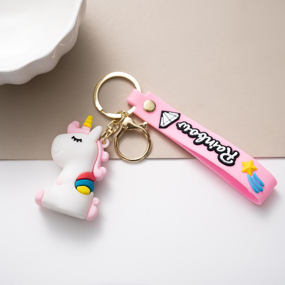 Cartoon Unicorn Keychain Pendant, Year Of The Horse New Year Collection, Bag Hanging Decoration, Car Keychain