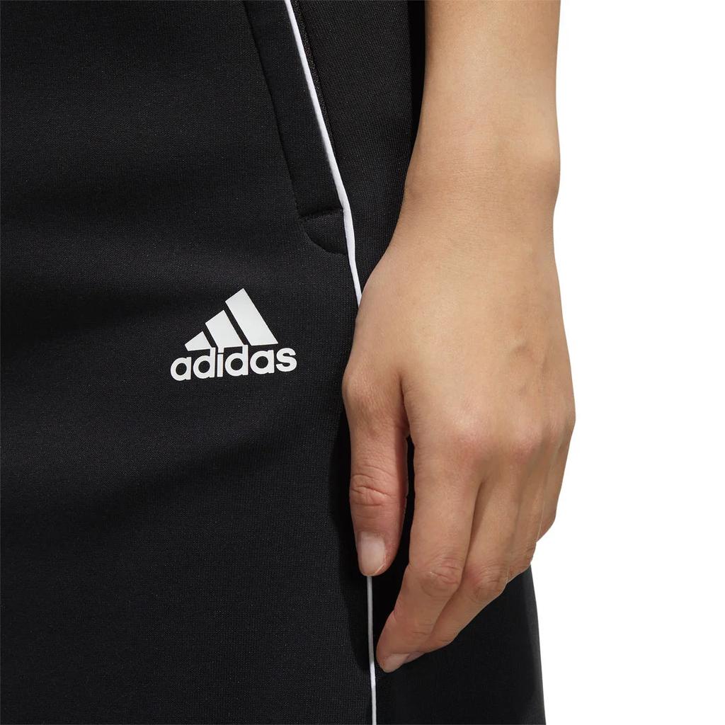 adidas חצאית ארוכה ישרה נוחה לנשים עם פסים ומכתבים, קז'ואל, שחורה FM9254