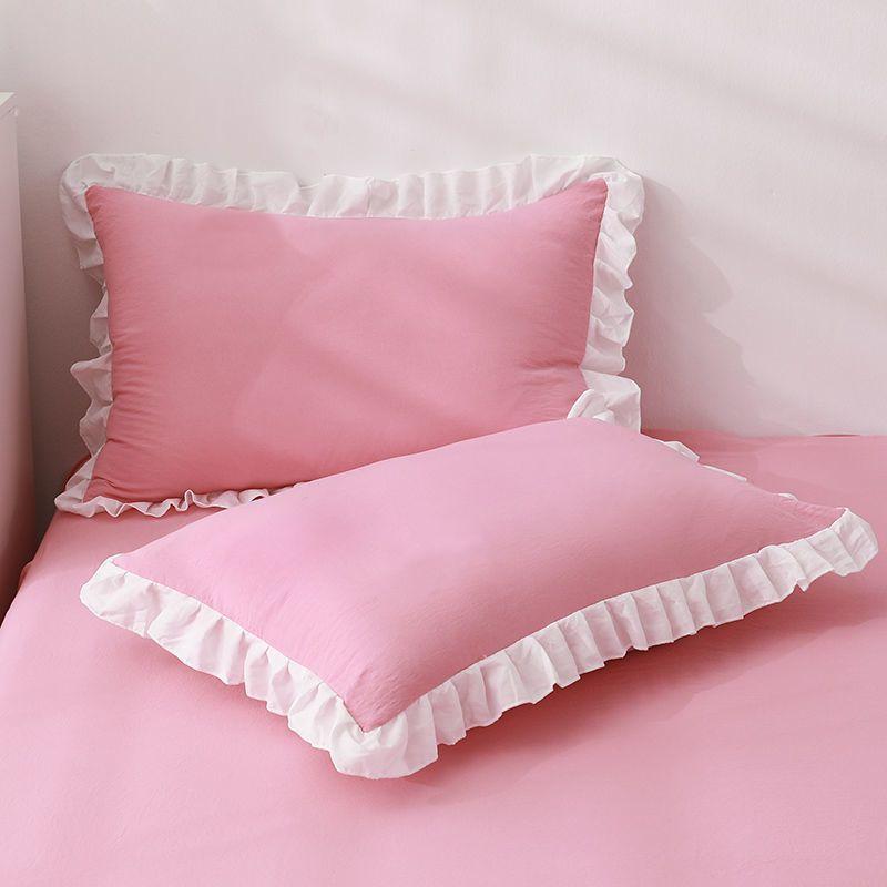 Princess Pillowcases With Ruffles Multiple Sizes Pillow Cover Comfortable Pillow Case For Adults Kids